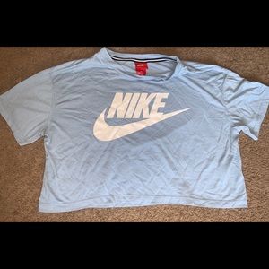Blue Nike Crop Top